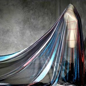 1 piece gradient two-color mesh fabric lovely shimmering two-tone fabric NEW